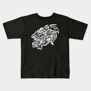 Abstract Creature (white) Kids T-Shirt